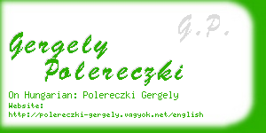 gergely polereczki business card